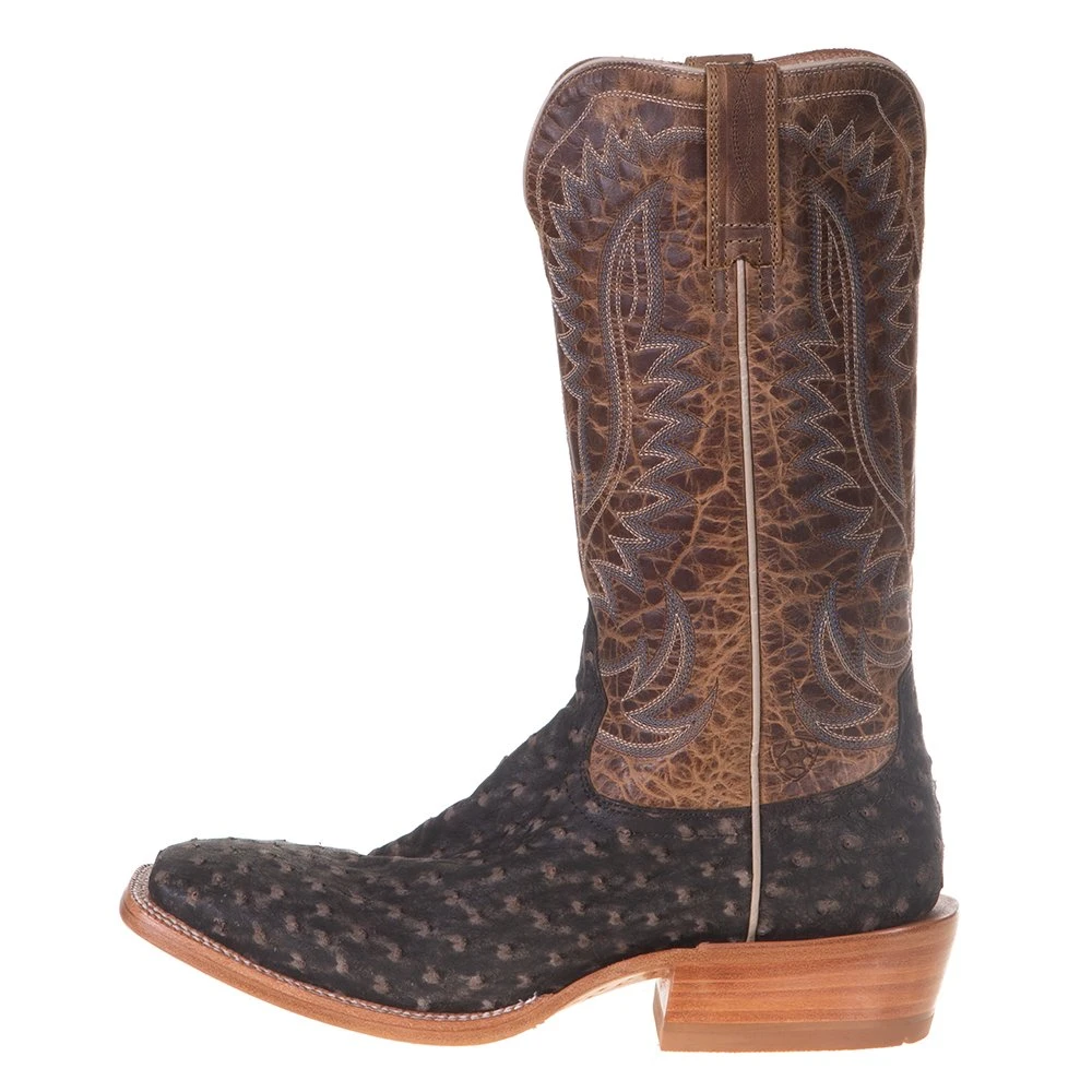 Men's Ariat Showman Mocha Full Quill Ostrich 13in. Dusted Wheat Cowboy Boot - Image 3