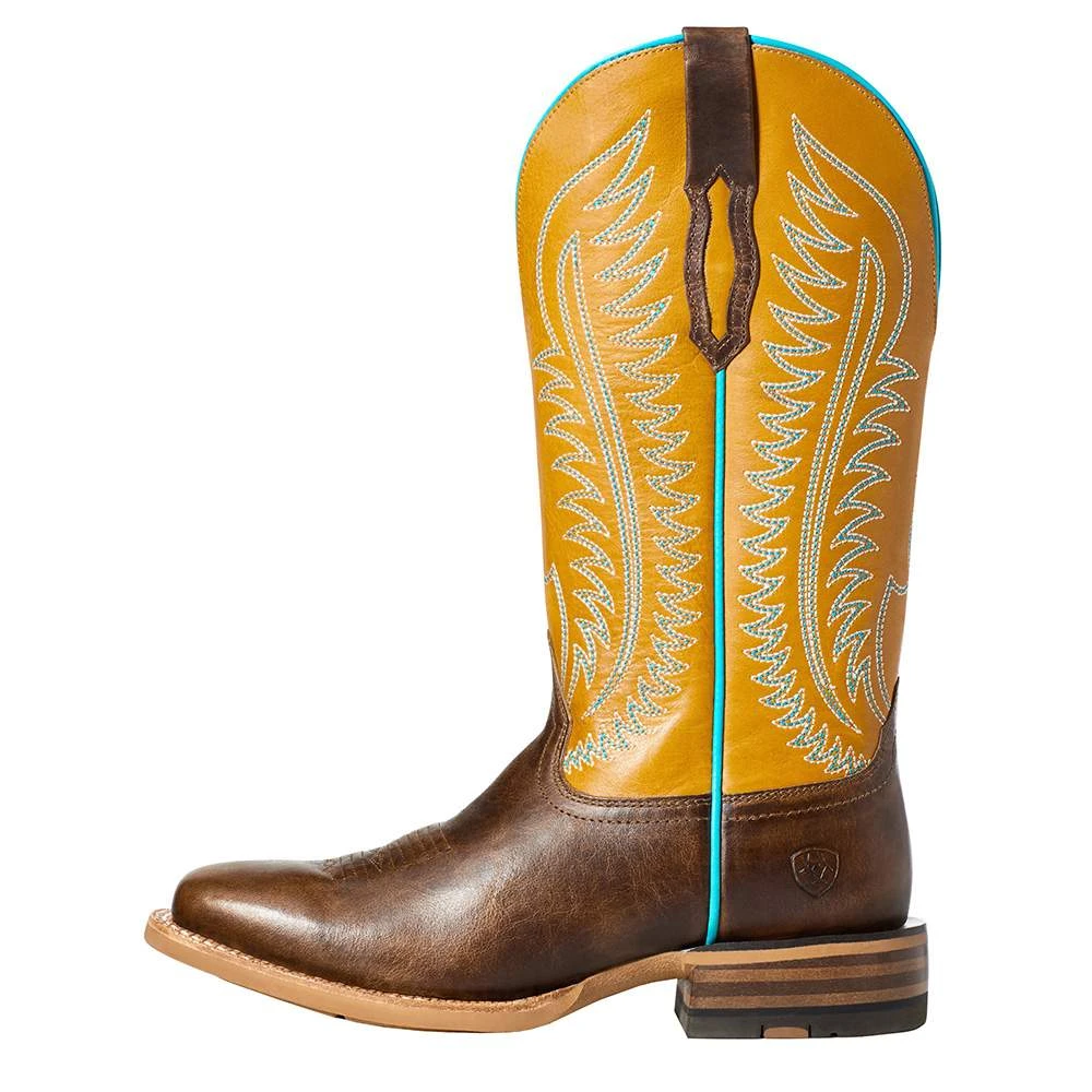 Ariat Women`s Ariat Belmont Tumbled Brown/Mustard Boot - Image 2