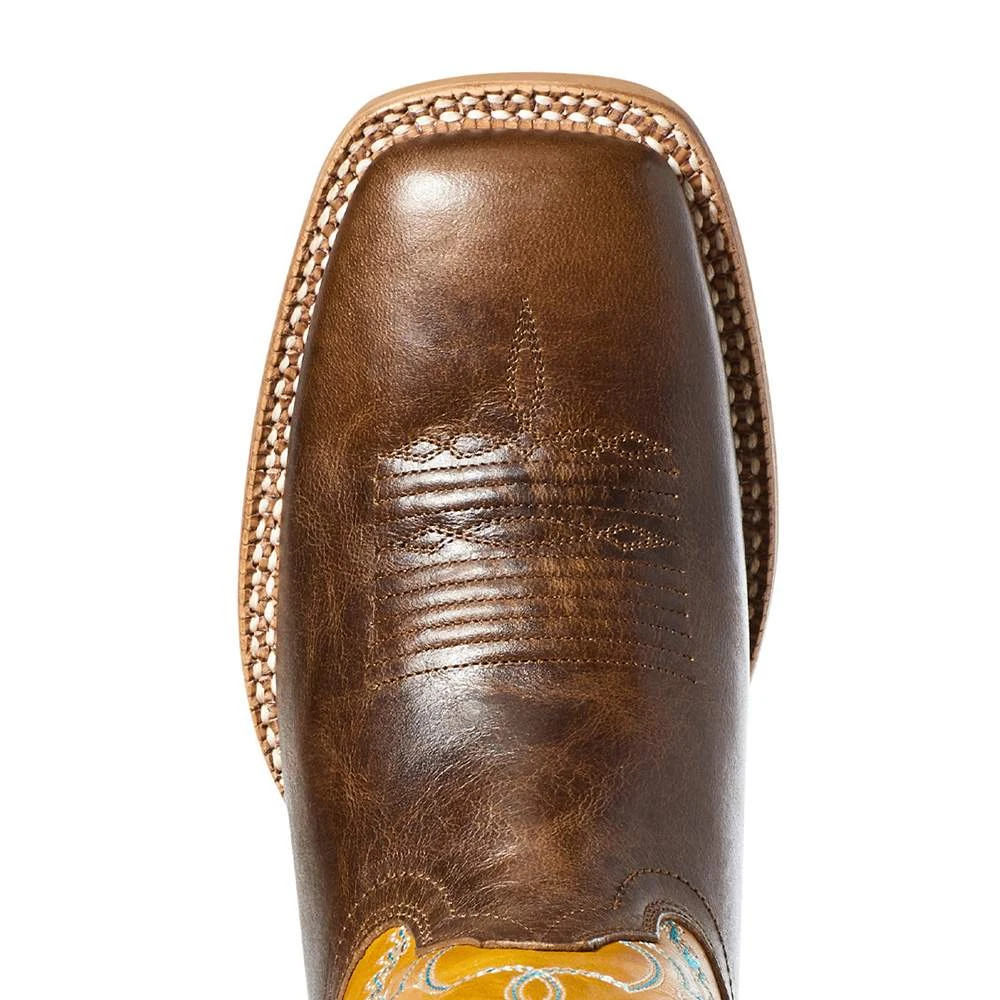 Ariat Women`s Ariat Belmont Tumbled Brown/Mustard Boot - Image 4