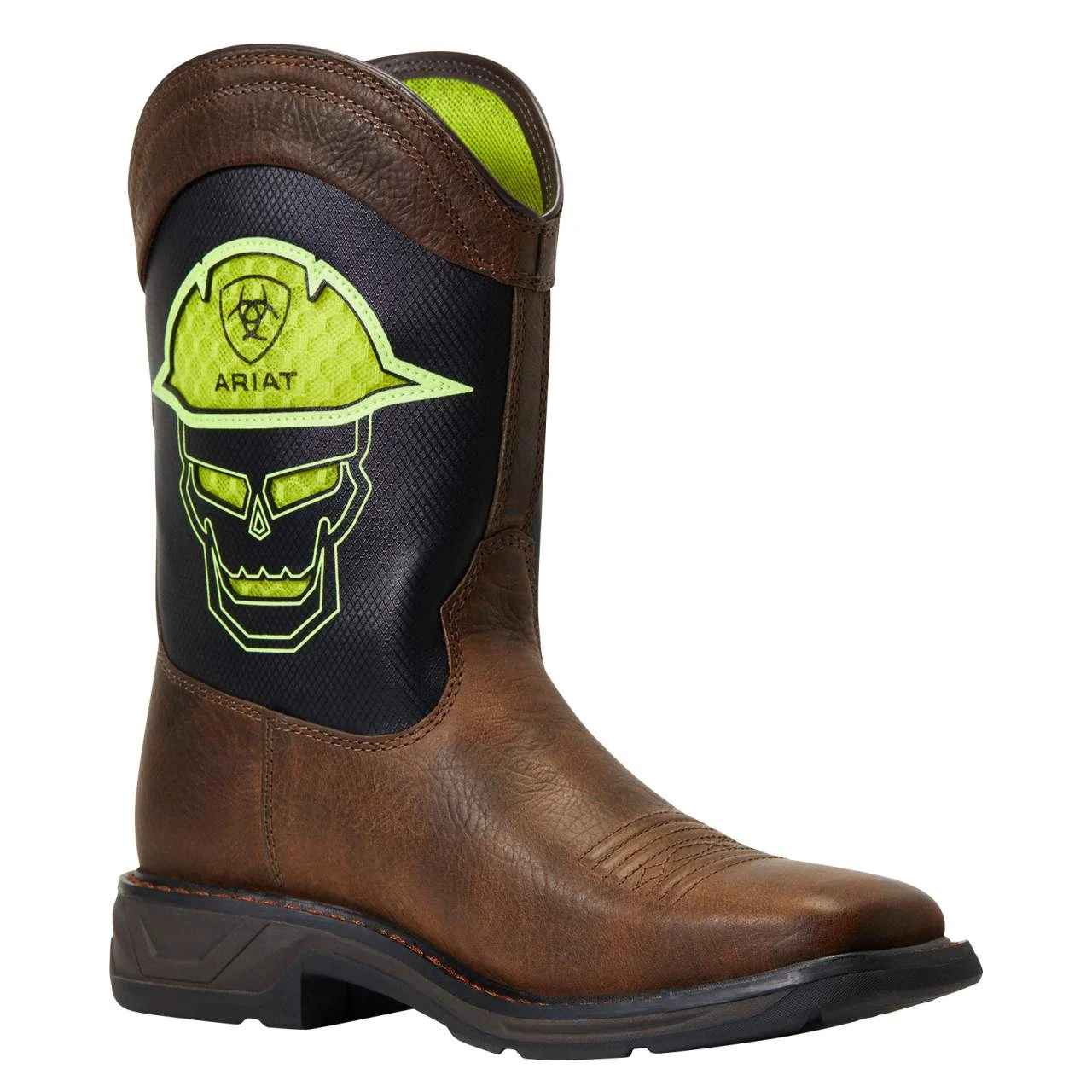 Ariat Youth Rust And Black Workhog XT Square Toe Western Boot - Image 4