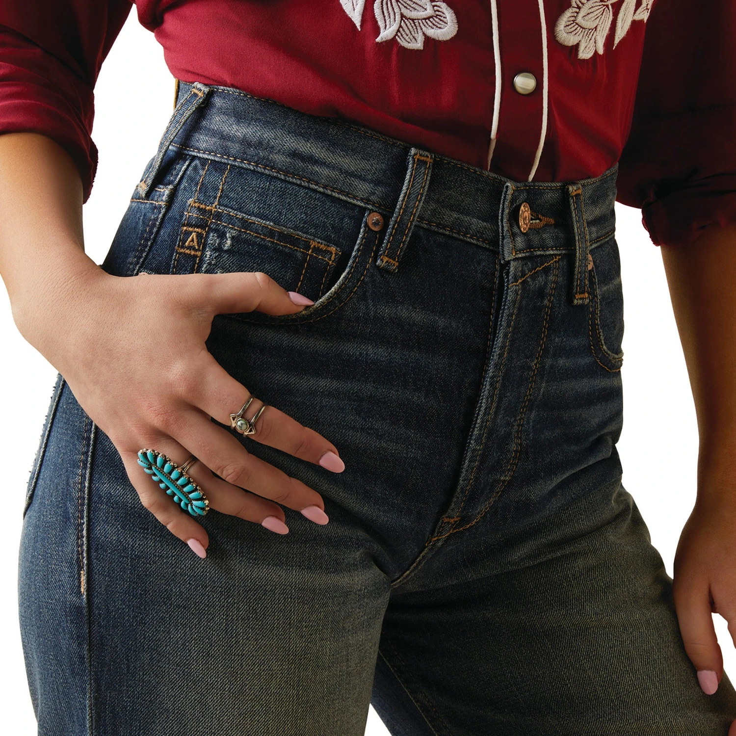 Ariat Womens Ultra High Rise Tomboy Jeans - Image 2