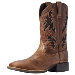 Ariat Men's Sport Cool Venttek Dark Tan 11in. Two Tone Tan Top Cowboy Boot
