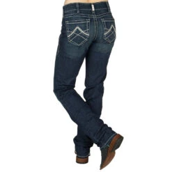 Ariat R.E.A.L. Mid Rise Stretch Icon Stackable Straight Leg Jean