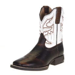 Youth Ariat Sorting Pen Marbled Mahogany Cowboy Boot