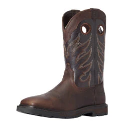 Ariat MEN`S GROUNDWORK WST BROWN 11` BITTER BROW SOFT TOE WORK