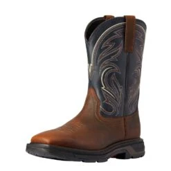 Ariat MEN`S WORKHOG XT COTTONWOOD BROWN OILED 11` MIDNIGHT BLUE TOP