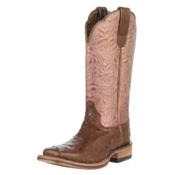 Ariat Women's Chocolate Full Quill 12in. Gold Top Cowgirl Boot