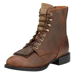 Ariat Women's Heritage Lacer II Distressed Brown 6 In Top Boot