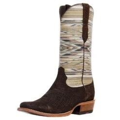 Ariat Men's Futurity Chimayo Chocolate Hippo Print 13 Sante Fe Mustard Top