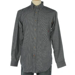 Ariat Men's Flame Resistant Blue Check Long Sleeve