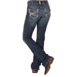 Ariat Women's R.E.A.L. Entwined Mid Rise Stretch Boot Cut Jeans